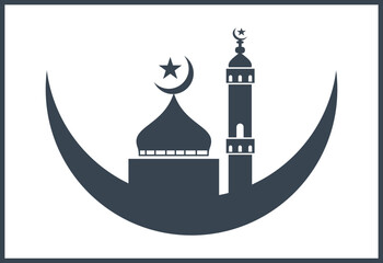 Vector beautiful mosque icon