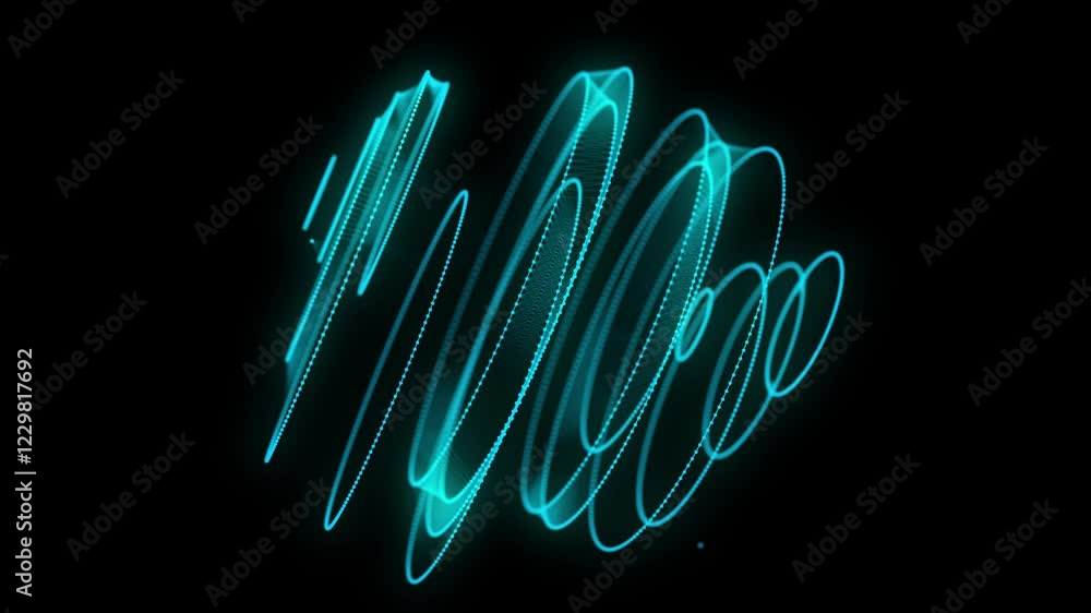 Fototapete Abstract blue sphere with connecting dots and lines. Wireframe technology sphere. Big data visualization. 3d rendering.
