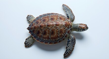 Hawksbill Sea Turtle Shell Detailed Close Up Photo