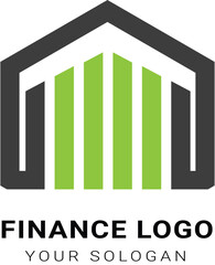 Obraz premium Vector beautiful finance logo design with white background 