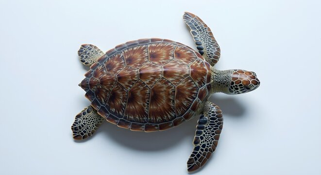 Hawksbill Sea Turtle Shell Detailed Close Up Photo