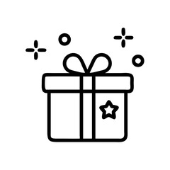 birthday gift box icon design