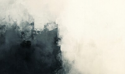 Abstract dark and light gray textured wall art.
