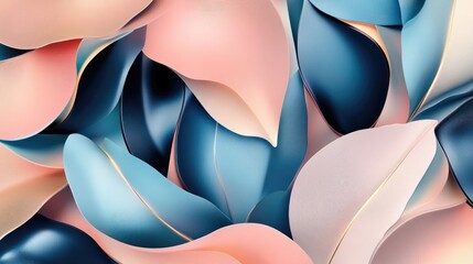 Luxurious Tropical Monstera Leaves in Teal and Rose Gold