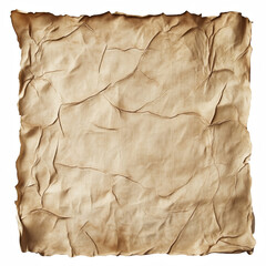 Obraz premium Title (150 ตัวอักษร) An old, torn parchment paper with rough edges and a weathered texture, antique appearance for vintage designs and backgrounds, isolated on transparent background. Generative Ai.