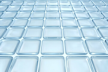 Naklejka premium Blue glass tiles, perspective floor