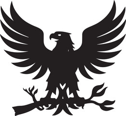 Eagle Icon Silhouette Vector In White Background 