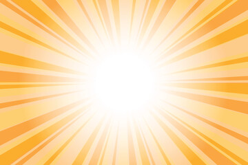 Orange sun burst abstract background. Abstract neon Carrot orange background with sun ray. Summer vector illustration.