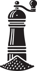 Pepper Grinder Icon Silhouette Vector In White Background 