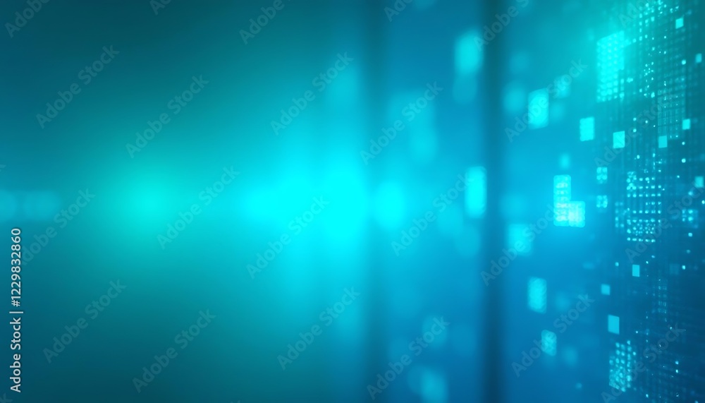 Poster abstract teal data stream background image