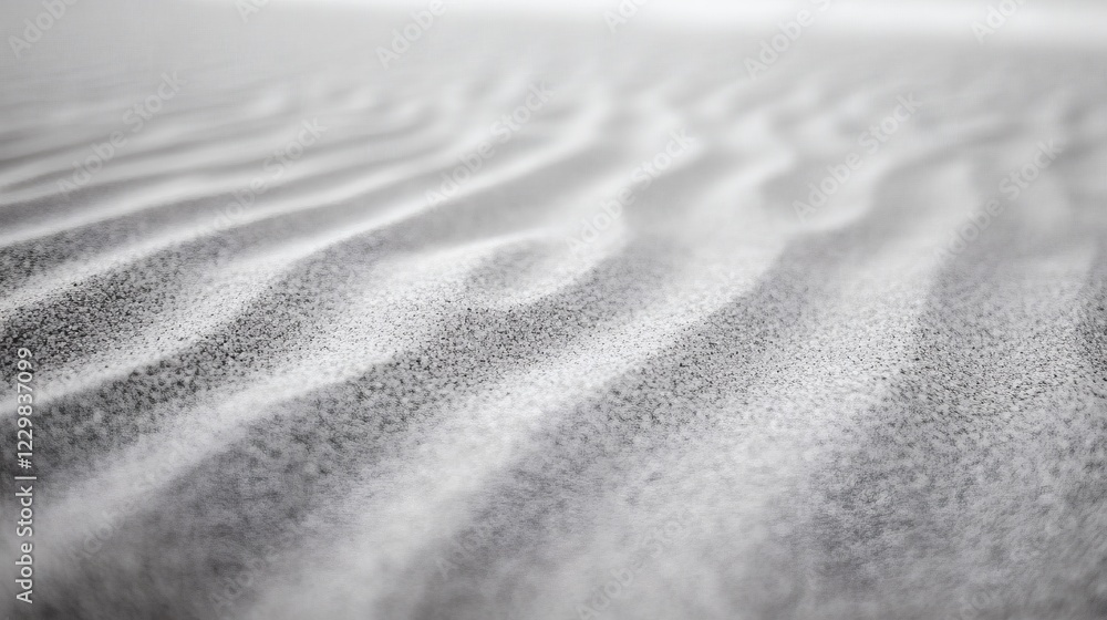 Aufkleber abstract grayscale image of textured sand dunes, showing ripples and patterns in the sand.
