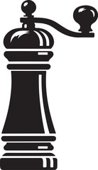 Pepper Grinder Icon Silhouette Vector In White Background 