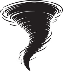 cyclone icon silhouette vector with white background