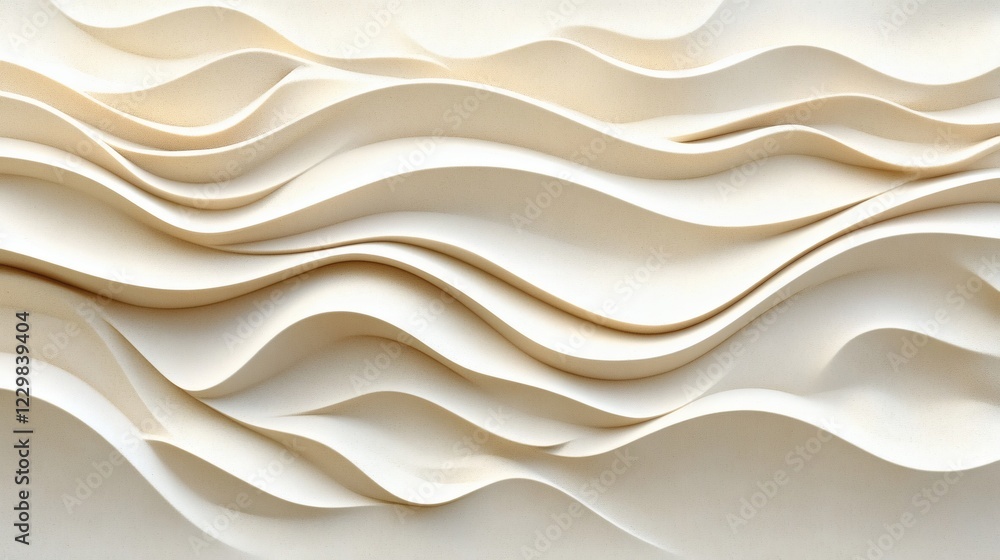 Poster abstract beige wave pattern background texture.