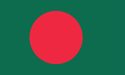 National Flag of Bangladesh, Symbol of Bangladesh, vector illustration