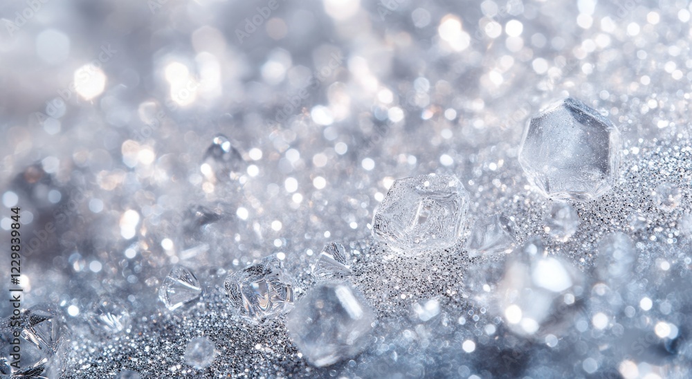 Aufkleber glittering crystals and shimmering sparkles on a reflective surface creating a magical and enchantin