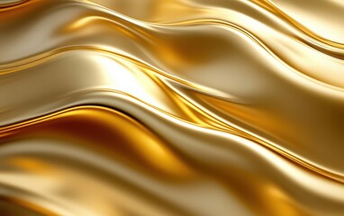 Fototapeta premium This is a close up image featuring a gold cloth that has waves on its surface