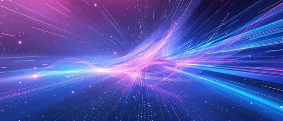 Fototapeta premium Iridescent Holographic Gradient Background with Dynamic Movement , psychedelic colors, holographic gradient background design, digital art, optical illusions, dynamic movement