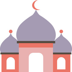 Vector beautiful mosque illustration design with white background 