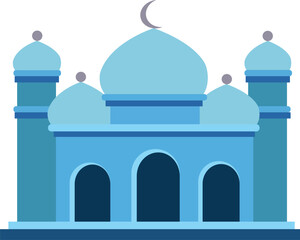 Vector beautiful mosque illustration design with white background 