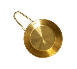 gold pan isolated element on white