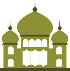 Vector beautiful mosque illustration design with white background 