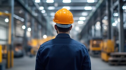 Industrial Worker in a Factory Setting