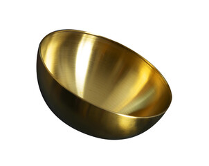 golden bowl isolated element on white