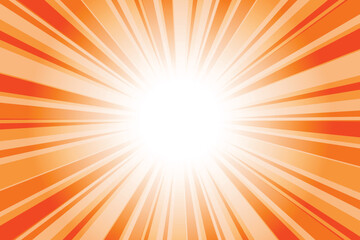 Obraz premium Orange sun burst abstract background. Abstract persimmon orange background with sun ray. Summer vector illustration.