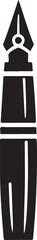 Pen icon silhouette vector with white background
