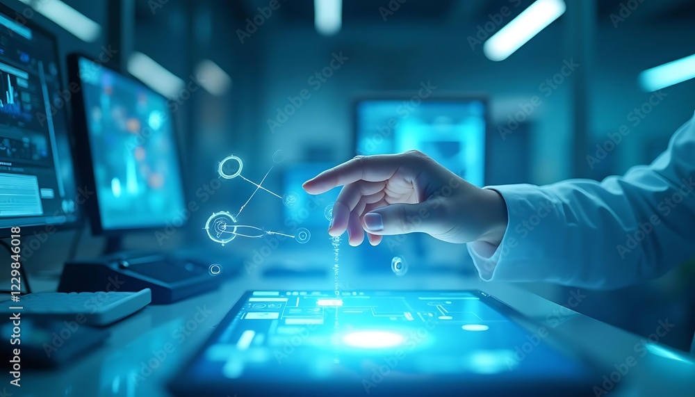 Poster Interactive Data Visualization on Tablet Screen