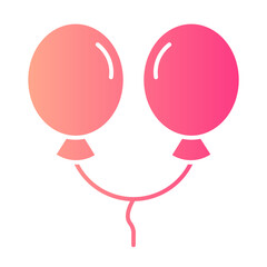 balloons gradient icon
