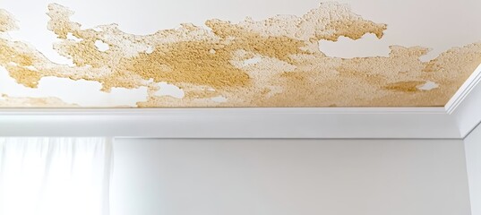 Water Damaged Ceiling A Stark Reminder of Neglected Home Maintenance and Urgent Repair Needs