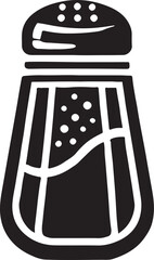 Salt Shaker Icon Silhouette Vector In White Background 