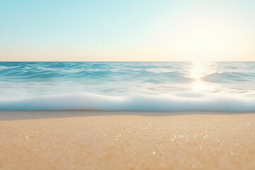 Obraz premium The ocean is calm and the sun is setting