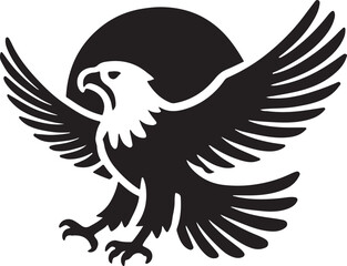 Eagle Icon Silhouette Vector In White Background 