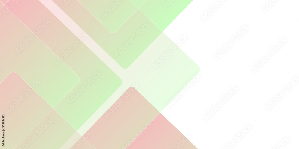 Poster simple withe background. flat withe gradation wavy geometric background. green ageometric triangles 