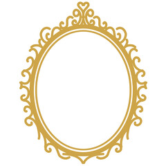 Golden mirror frame Illustration 