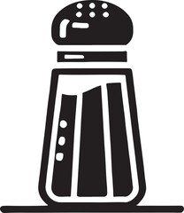 Salt Shaker Icon Silhouette Vector In White Background 