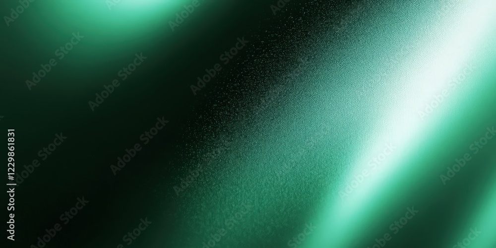 Poster abstract silky fabric with emerald and teal shades creating a smooth gradient effect, enhancing dept