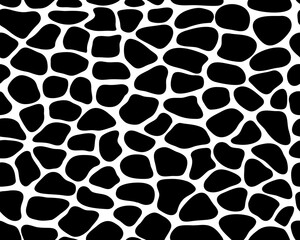 Seamless pattern of giraffe skin on a white background