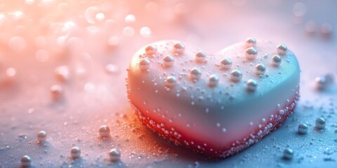 Delicious Heart Shaped Cake with Stunning Gradient Frosting