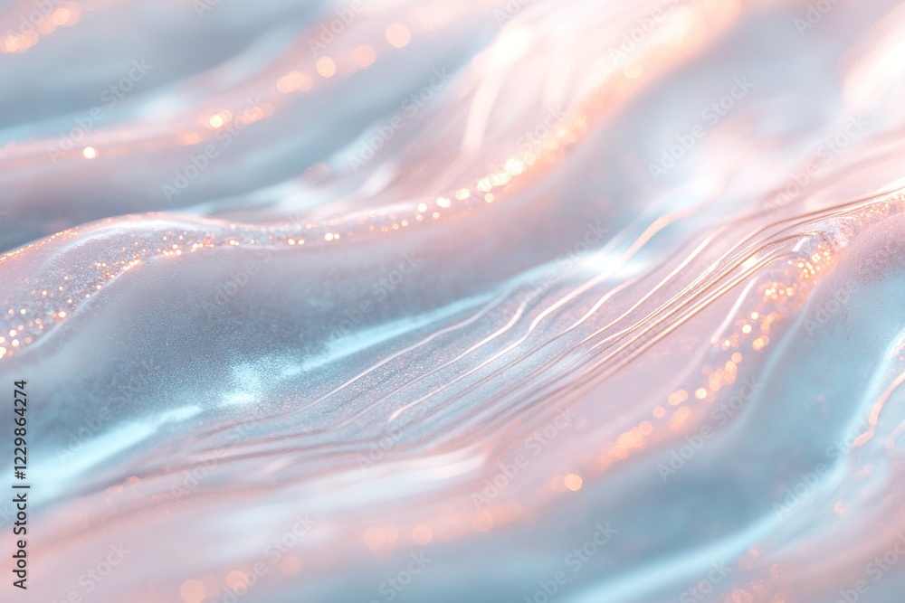 Poster frosted glass displays faint outlines of glowing digital circuit patterns in soft blue and cyan hues