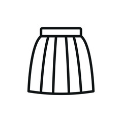Skirt icon in a sleek and minimalist design, perfect for fashion applications, clothing stores, and style-related branding