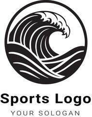 Vector beautiful sports logo design with white background 