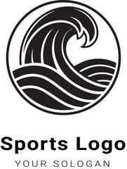 Vector beautiful sports logo design with white background 