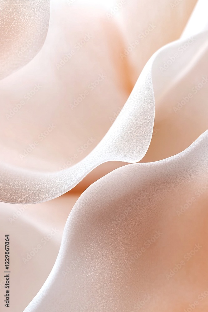 Poster features a frosted glass texture showcasing a gentle gradient that transitions from soft white to mu