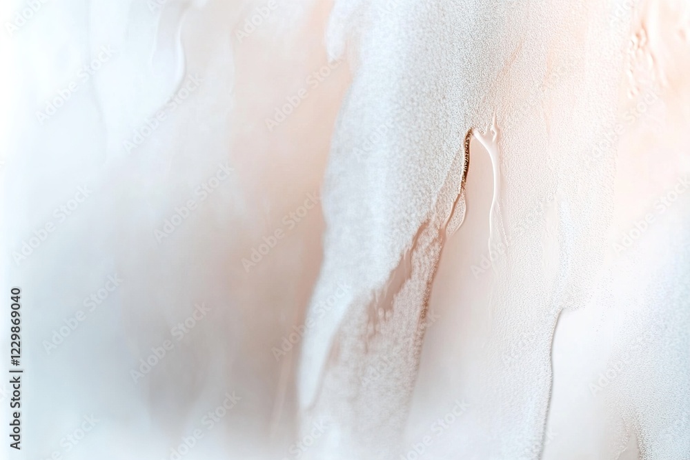 Poster a frosted glass surface features a soothing gradient that transitions from soft white to muted beige