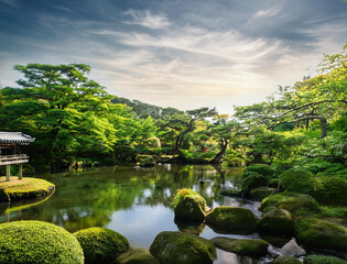Generated image　夏の日本庭園