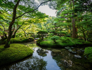 Generated image　夏の日本庭園